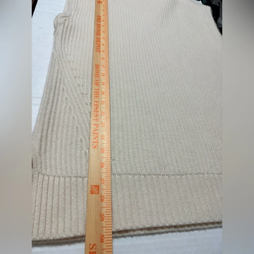 NEW J. Crew SZ S-M Ribbed 100% Cashmere Sleeveless Turtleneck Tunic Heavyweight - Picture 9 of 16